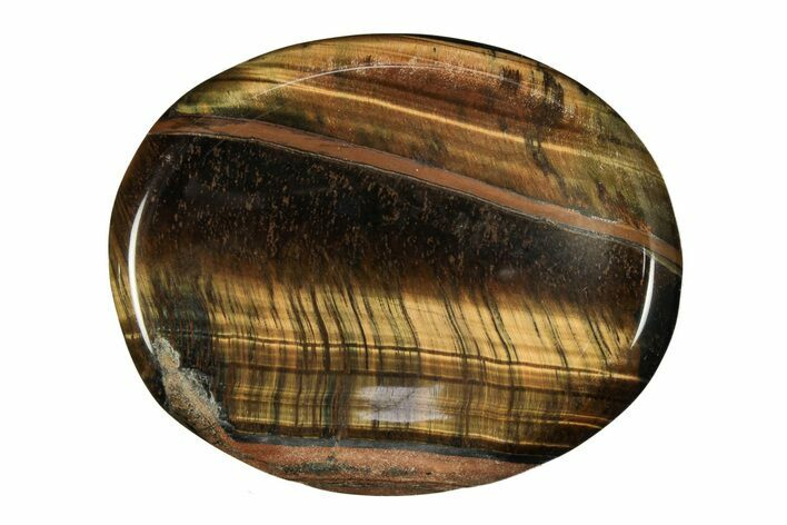 1.9" Polished Blue Tiger's Eye Worry Stone - Photo 1